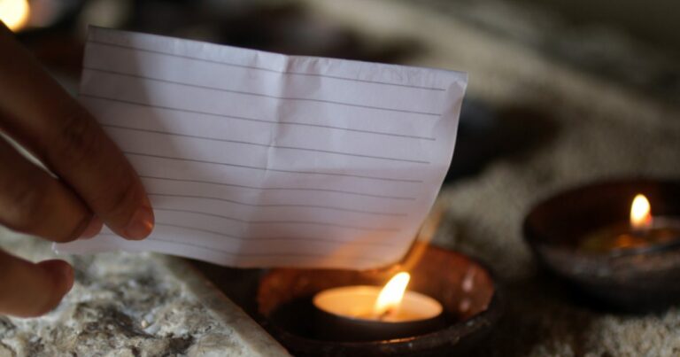 spiritual meaning of burning paper